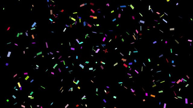 Сolored confetti  with alpha mask to create a fabulous and magical atmosphere. looped