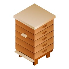 High bee hive icon. Isometric of high bee hive vector icon for web design isolated on white background