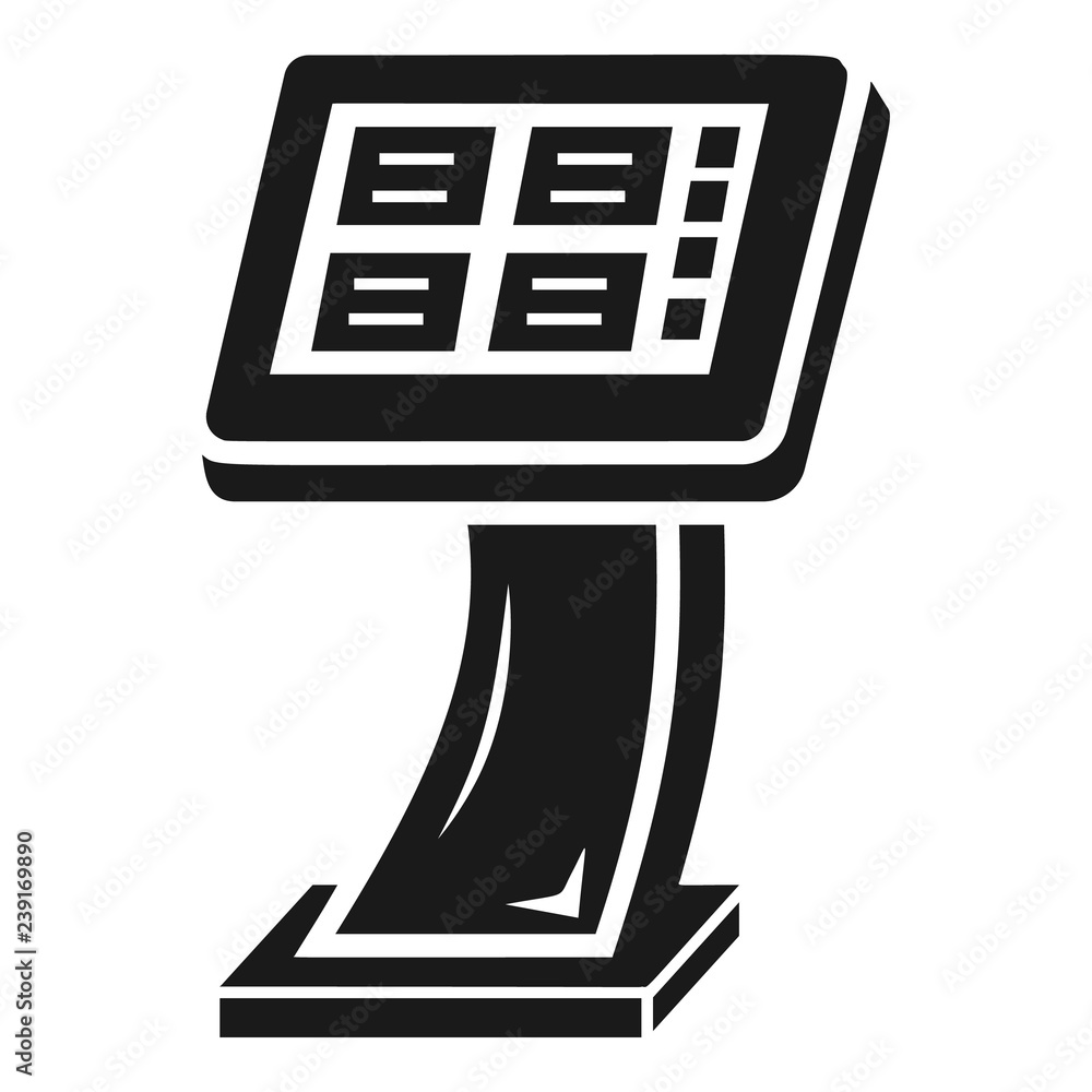 Poster info vending machine icon. simple illustration of info vending machine vector icon for web design is