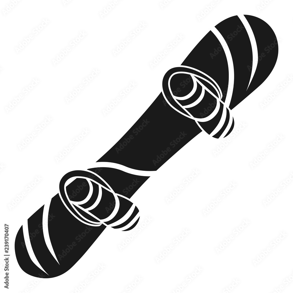 Poster snowboard icon. simple illustration of snowboard vector icon for web design isolated on white backgr