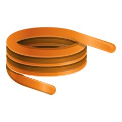 Small metal spring icon. Cartoon of small metal spring vector icon for web design isolated on white background