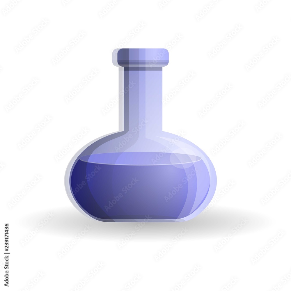 Aufkleber blue flask icon. cartoon of blue flask vector icon for web design isolated on white background