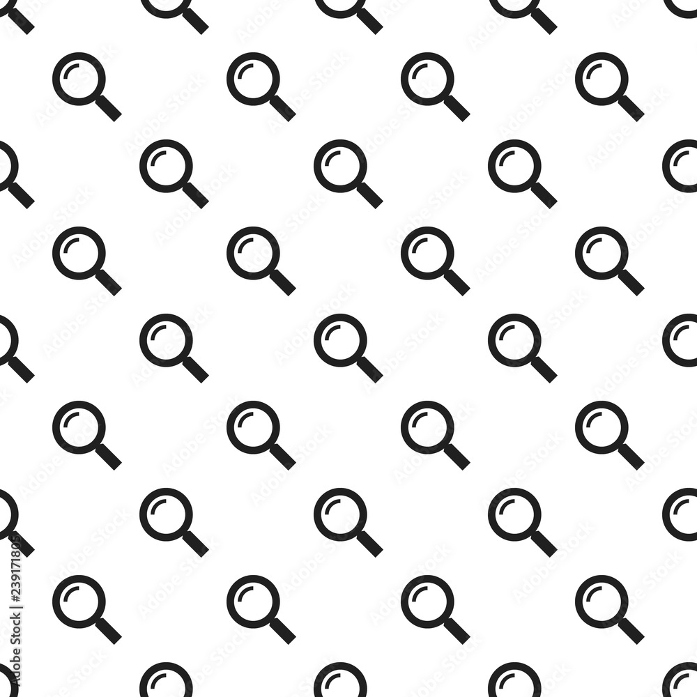 Poster magnify glass pattern seamless vector repeat for any web design