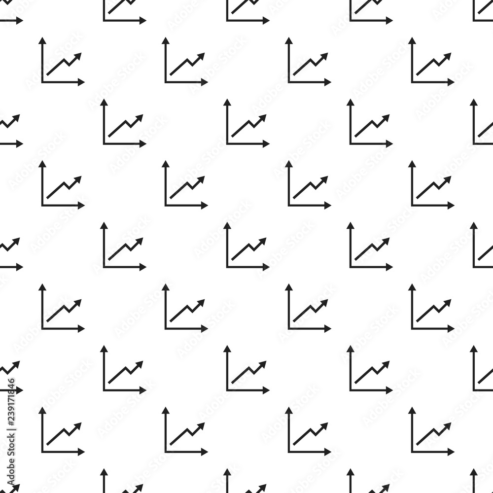 Poster finance graph pattern seamless vector repeat for any web design