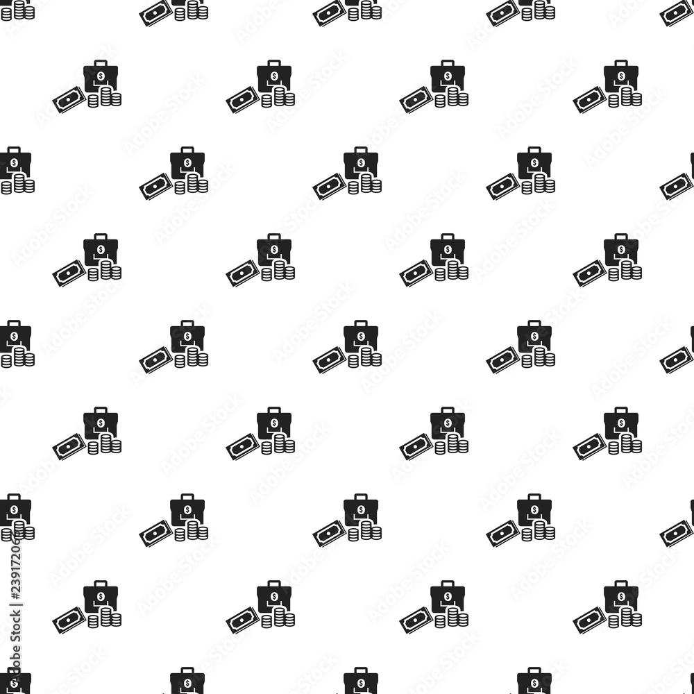 Poster money pattern seamless vector repeat for any web design