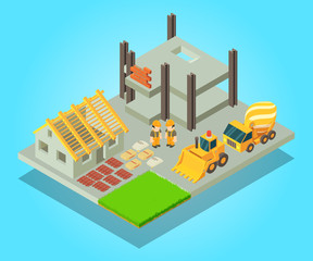 Creation concept banner. Isometric banner of creation vector concept for web, giftcard and postcard