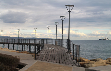 Footbridge on the Limassol seafront