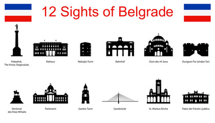 Belgrad Silhouette - obrazy, fototapety, plakaty