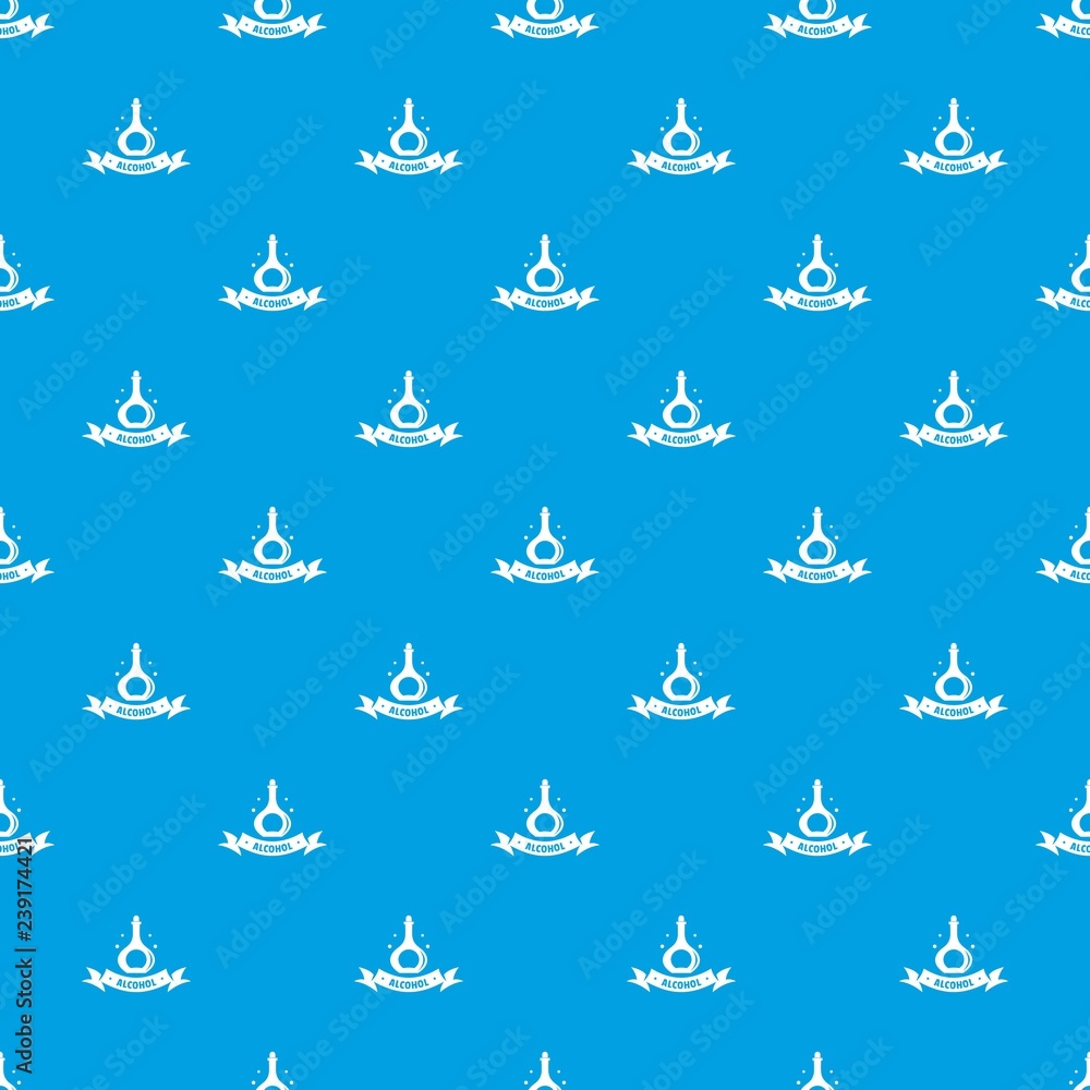 Poster alcohol pattern vector seamless blue repeat for any use