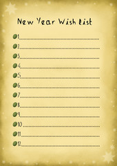 new year wish list