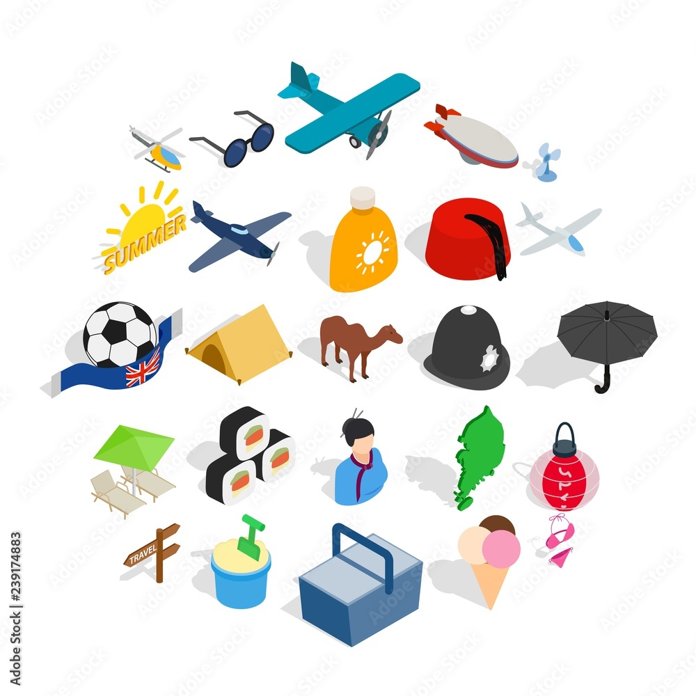 Poster man of the world icons set. isometric set of 25 man of the world vector icons for web isolated on wh