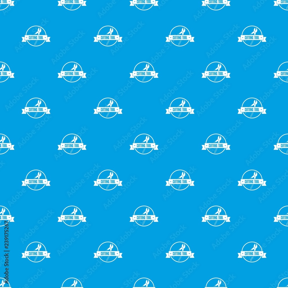 Poster cutting tool pattern vector seamless blue repeat for any use