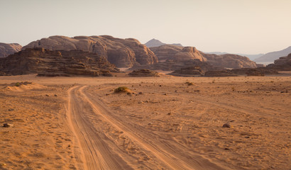 Fototapeta na wymiar The desert at morning