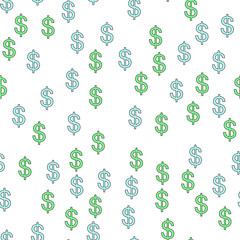 Money dollar symbol. Seamless vector EPS 10 pattern