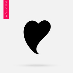 Heart icon, logo on white background