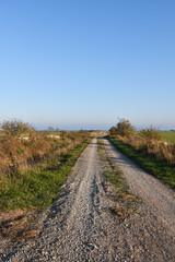 Fototapeta premium Beautiful gravel road in the countryside
