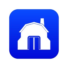 Blacksmith workshop building icon digital blue for any design isolated on white vector illustration