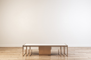 Modern museum with empty copyspace