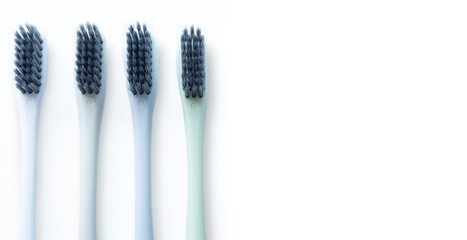 Toothbrush on the white background.