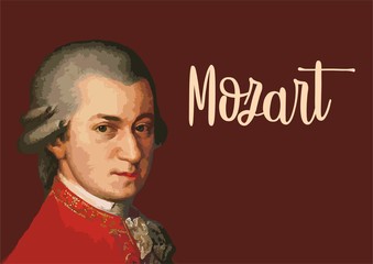 Mozart background - obrazy, fototapety, plakaty