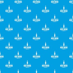 Glass wine pattern vector seamless blue repeat for any use