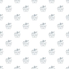 Virtual travel pattern vector seamless repeat for any web design