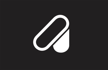 alphabet letter A logo company icon design