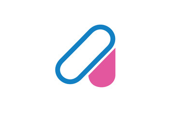 alphabet letter A logo company icon design