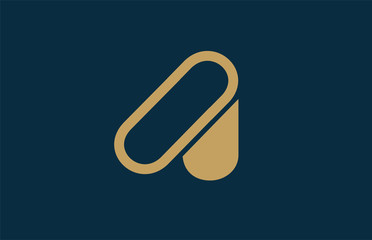 alphabet letter A logo company icon design