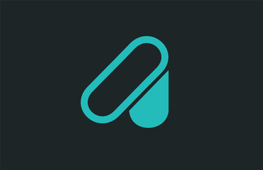 alphabet letter A logo company icon design