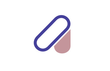 alphabet letter A logo company icon design