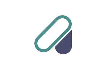 alphabet letter A logo company icon design