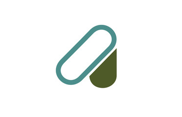 alphabet letter A logo company icon design