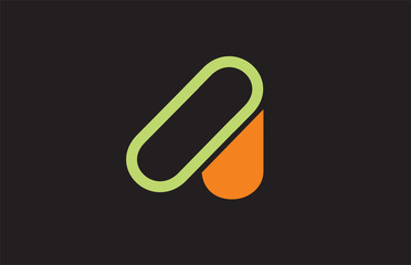 alphabet letter A logo company icon design