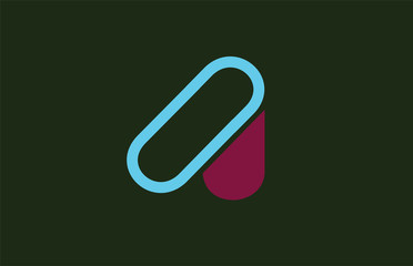 alphabet letter A logo company icon design