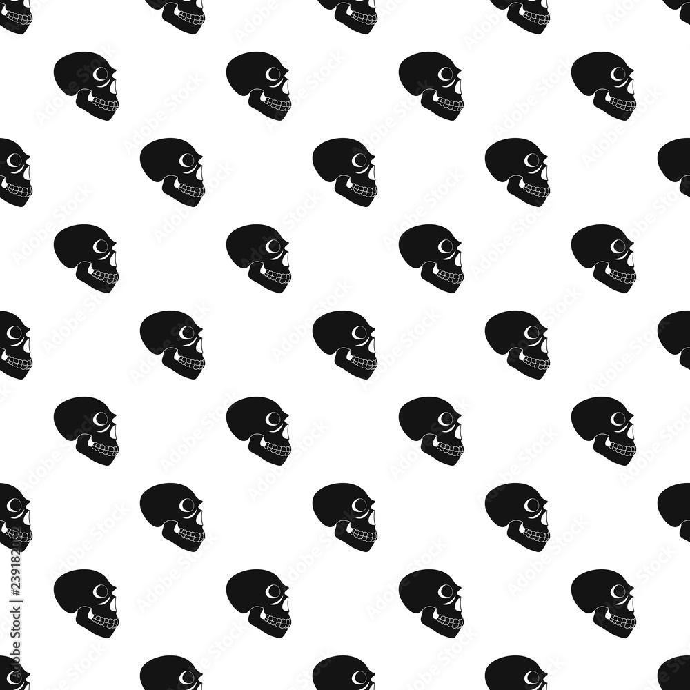 Poster skull pattern vector seamless repeating for any web design