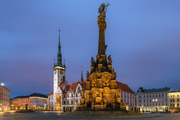 Fototapeta na wymiar Column of the Holy Trinity in Olomouc. UNESCO monument