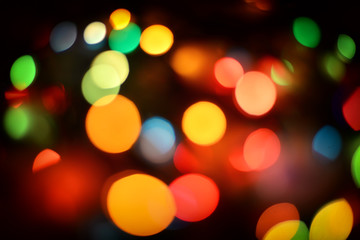 Blurred christmas lights, holiday background