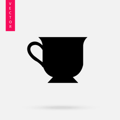Cup icon, logo on white background