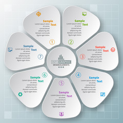 Abstract 3D Paper Infographics. Business template .Vector illustration