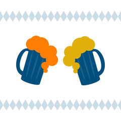 Lager beer icon flat