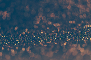 Blur neon gold and blue light circle background.