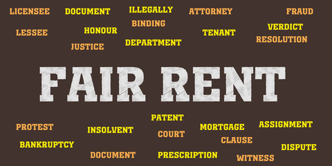 fair rent Words and tags cloud