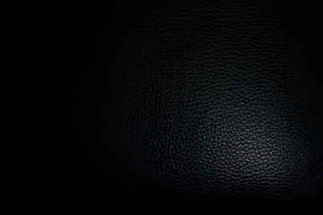 luxury black leather with light at the corner texture background