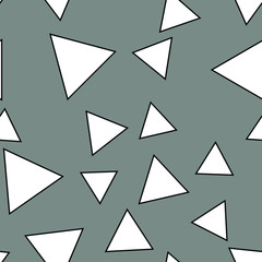 Triangles Seamless vector EPS 10. Abstract geometric pattern. Multicolor Figures. Texture for print and Banner. Flat style