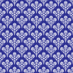 Winter snowflakes seamless pattern