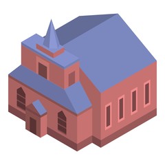 Catholic church icon. Isometric of catholic church vector icon for web design isolated on white background