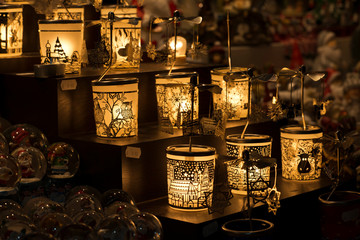Lanterns on the christmas market