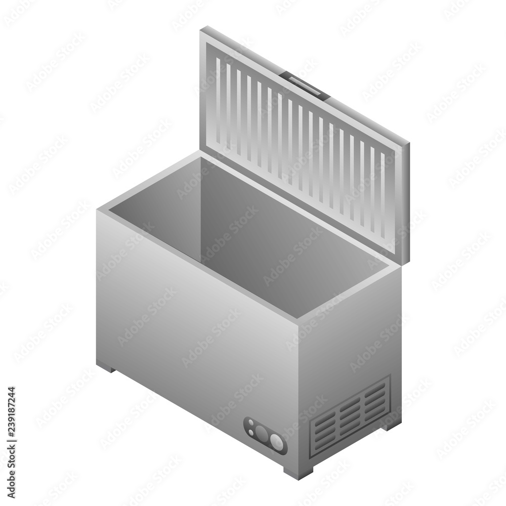 Poster deep freezer icon. isometric of deep freezer vector icon for web design isolated on white background