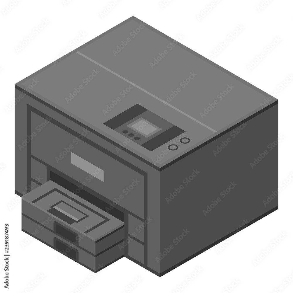 Poster xerox printer icon. isometric of xerox printer vector icon for web design isolated on white backgrou